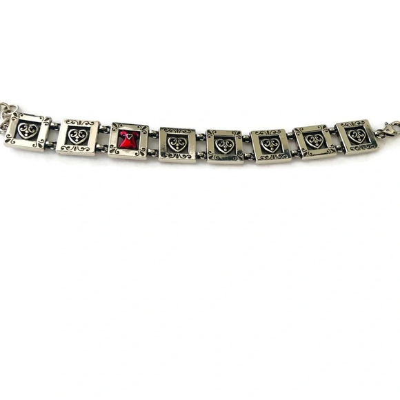 Brighton bracelet silver plated with red heart silver plated with engraving - Picture 4 of 9